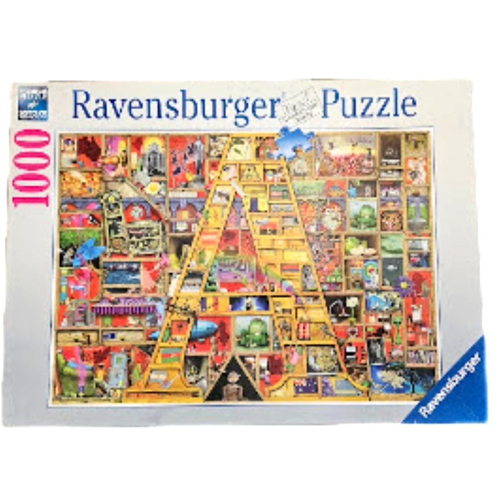 AWESOME ALPHABET A Ravensburger 1000 Piece Jigsaw Puzzle Cupboard Complete